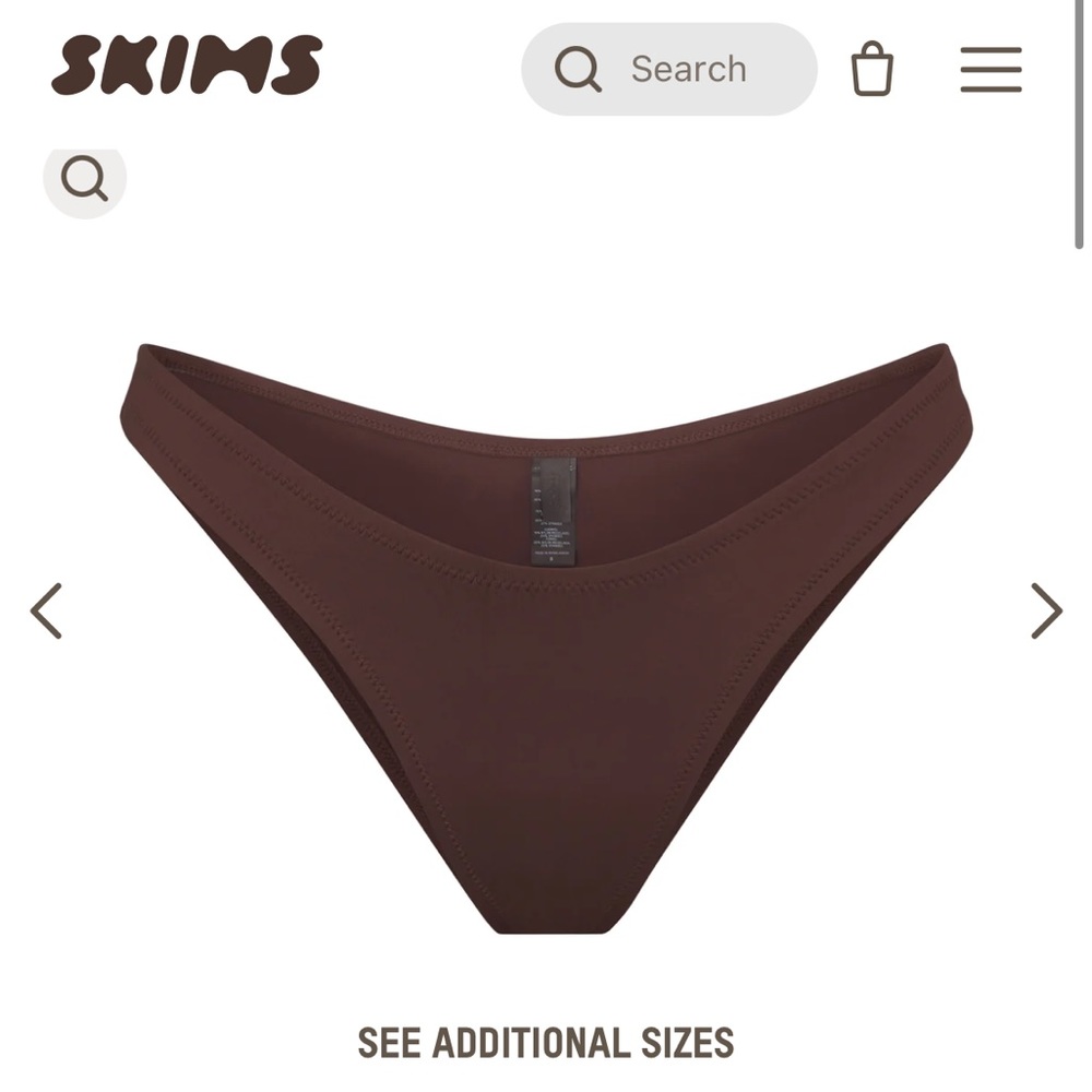 SKIMS - SWIM CHEEKY TANGA BOTTOMS x COCOA